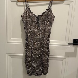 H&M Zebra Swirl Print Dress